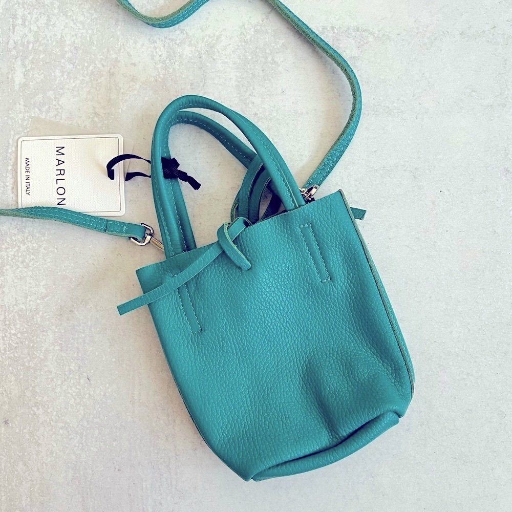 Marlon Teal Leather Women's Crossbody Purse